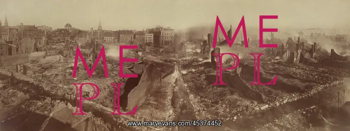 : Boston in ruins after the great fire of November : Boston in ruins after the great fire of November