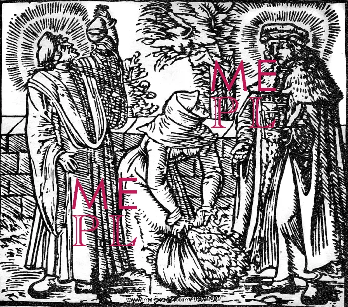 : botany, herbs, herb woman bringing collected : botany, herbs, herb woman bringing collected