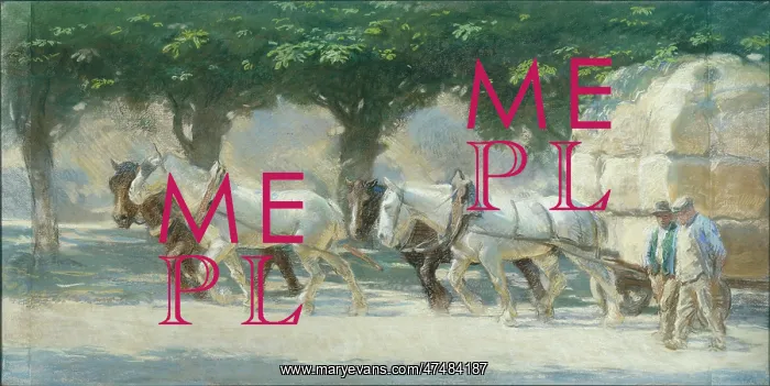 : Up the Boulevard ' four horses pulling cart : Up the Boulevard ' four horses pulling cart