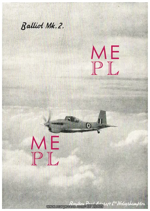 : Boulton Paul Balliol Mk.2 : Boulton Paul Balliol Mk.2