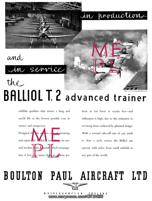 : Boulton Paul Balliol T2 : Boulton Paul Balliol T2
