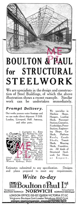 : Boulton & Paul Hangars & Structural Steelwork : Boulton & Paul Hangars & Structural Steelwork