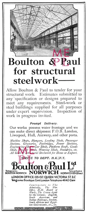 : Boulton & Paul Hangars & Structural Steelwork : Boulton & Paul Hangars & Structural Steelwork