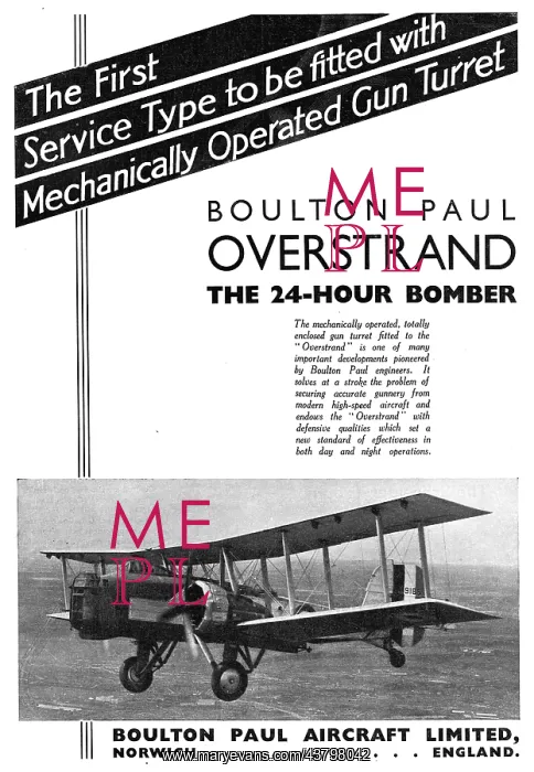 : Boulton Paul Overstrand : Boulton Paul Overstrand