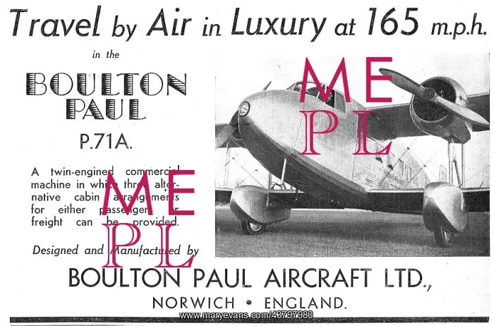  : Boulton Paul P71a