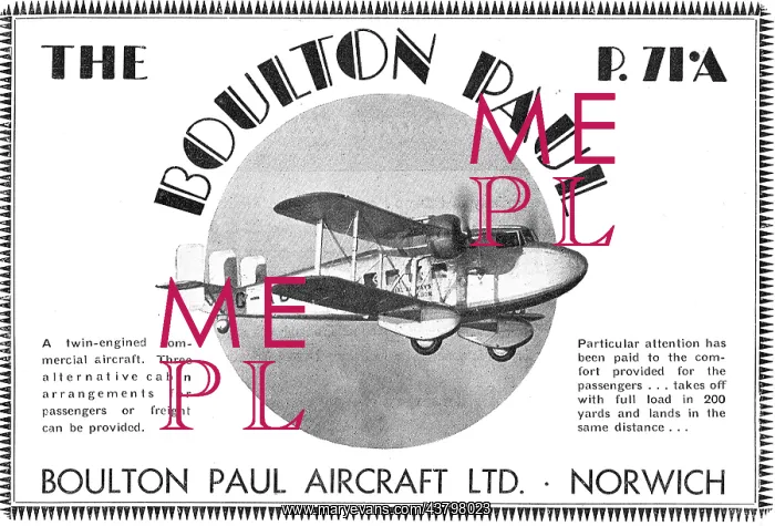  : Boulton Paul P71A