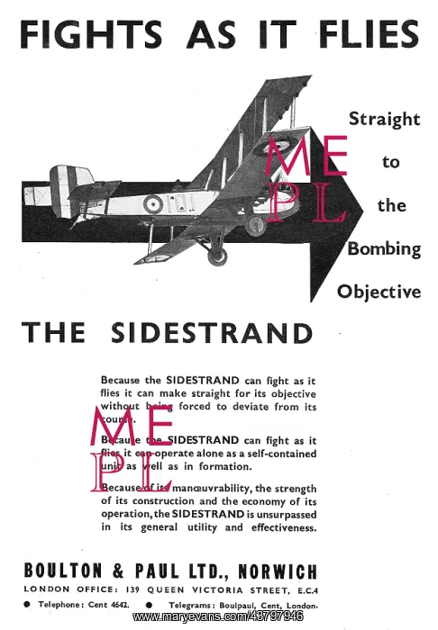 : Boulton-Paul Sidestrand 101 : Boulton-Paul Sidestrand 101