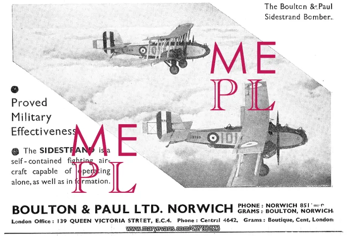 : Boulton & Paul Sidestrand : Boulton & Paul Sidestrand