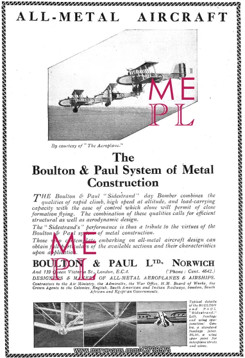 : Boulton & Paul Sidestrand : Boulton & Paul Sidestrand