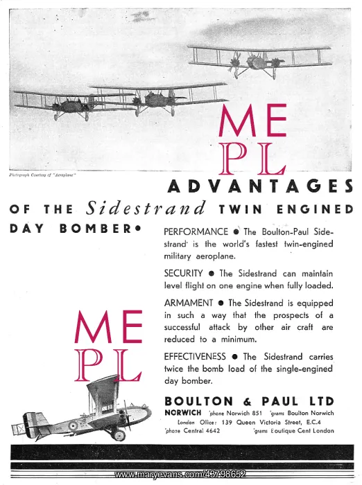 : Boulton & Paul Sidestrand : Boulton & Paul Sidestrand