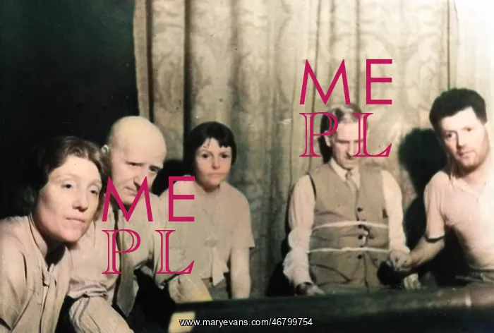 : Bound Medium, photographed during a seance : Bound Medium, photographed during a seance