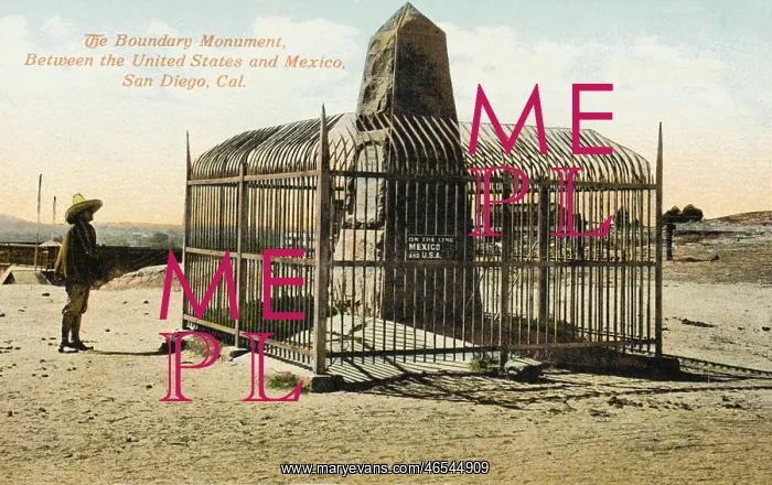 : Boundary Monument between USA and Mexico : Boundary Monument between USA and Mexico
