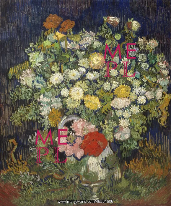 : Bouquet of Flowers in a Vase, by Van Gogh : Bouquet of Flowers in a Vase, by Van Gogh