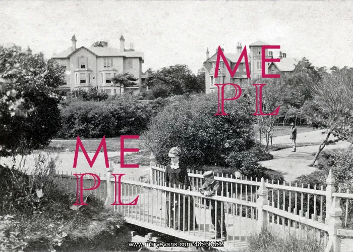  : Bournemouth, bridge over the River Bourne in Public Gardens