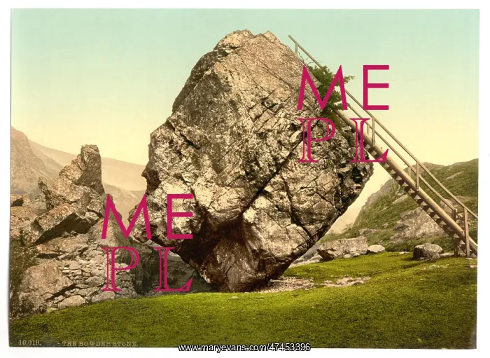 : Bowder Stone, Lake District, England : Bowder Stone, Lake District, England