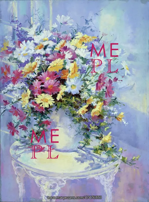 : Bowl of pink, yellow and white daisies : Bowl of pink, yellow and white daisies