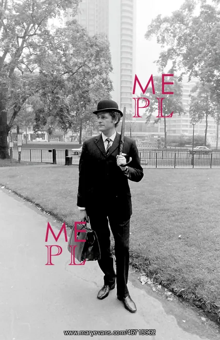  : Bowler-hatted City gent in a park