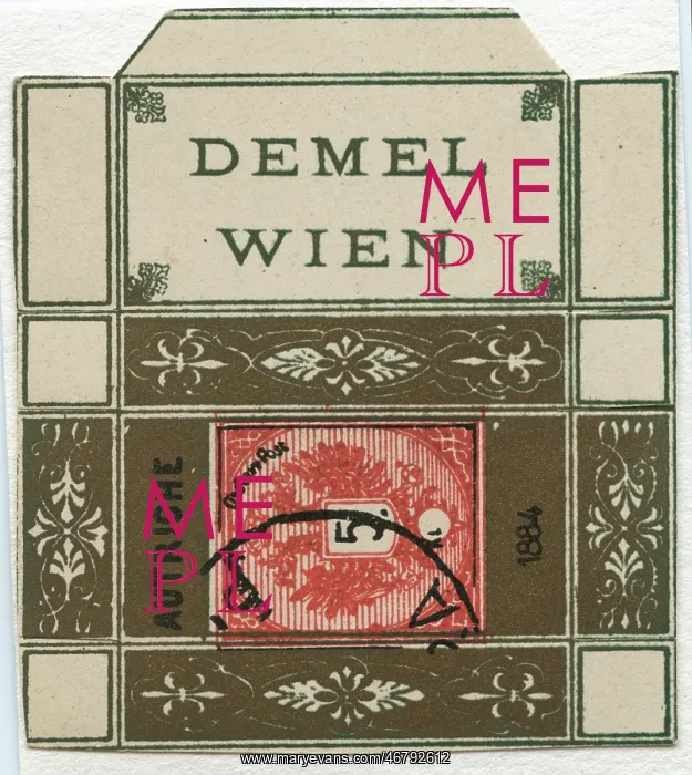 : Box of the confectionery Demel Vienna : Box of the confectionery Demel Vienna