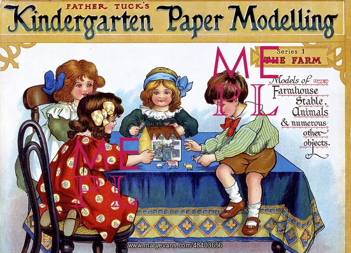  : Box lid, Kindergarten Paper Modelling game