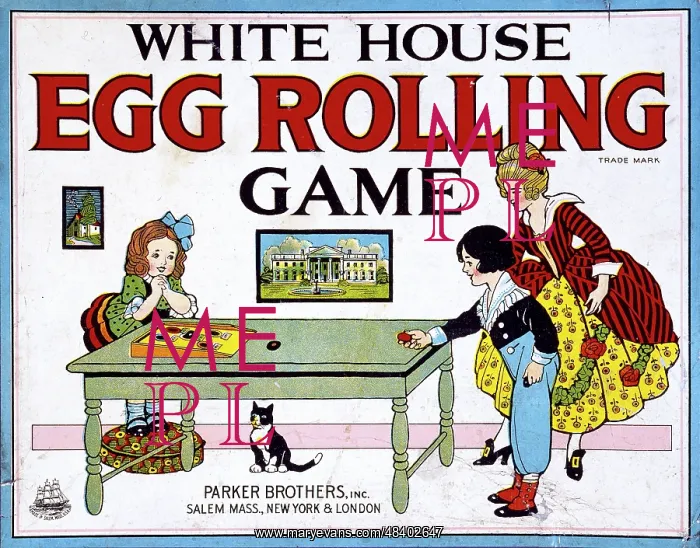  : Box lid, White House Egg Rolling Game