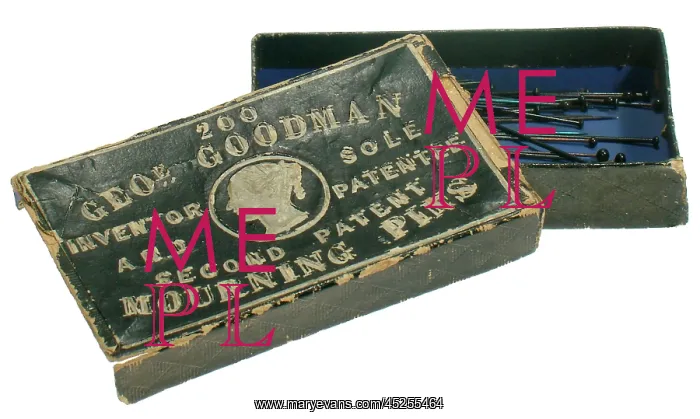  : Box of Victorian mourning pins by George Goodman