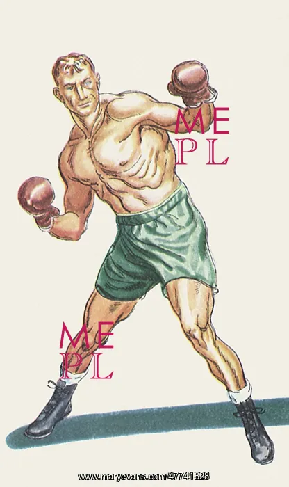  : Boxer Raises Gloves