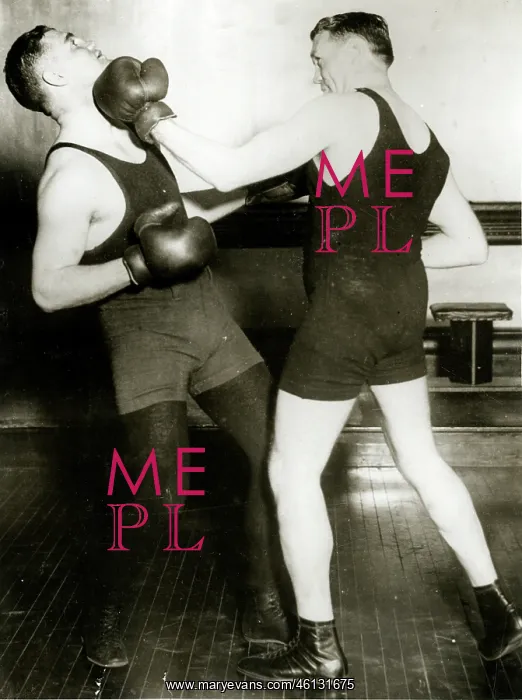 : Boxers in action - Bill Brennan and Jack O'Brien : Boxers in action - Bill Brennan and Jack O'Brien