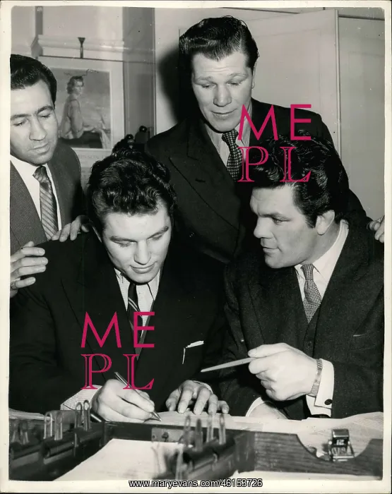  : Boxing. Feb. 22, 1954 - Finch And Howard Sign-Up For Elimination Contest