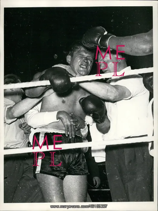 : Boxing. Nov. 11, 1953 - Nino Valdes, Cuba, beats European Champion Heinz Neuhaus : Boxing. Nov. 11, 1953 - Nino Valdes, Cuba, beats European Champion Heinz Neuhaus