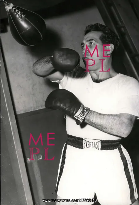 : Boxing. Jan. 14, 1955 - Paddi De Marco beging training : Boxing. Jan. 14, 1955 - Paddi De Marco beging training