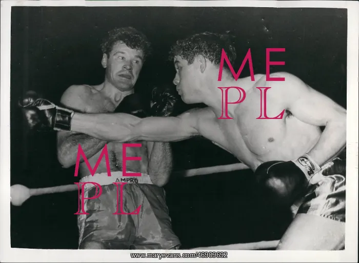 : Boxing. 1956 - Pat McAteer beaten by South Africa's Jimmy Eliot - at the : Boxing. 1956 - Pat McAteer beaten by South Africa's Jimmy Eliot - at the