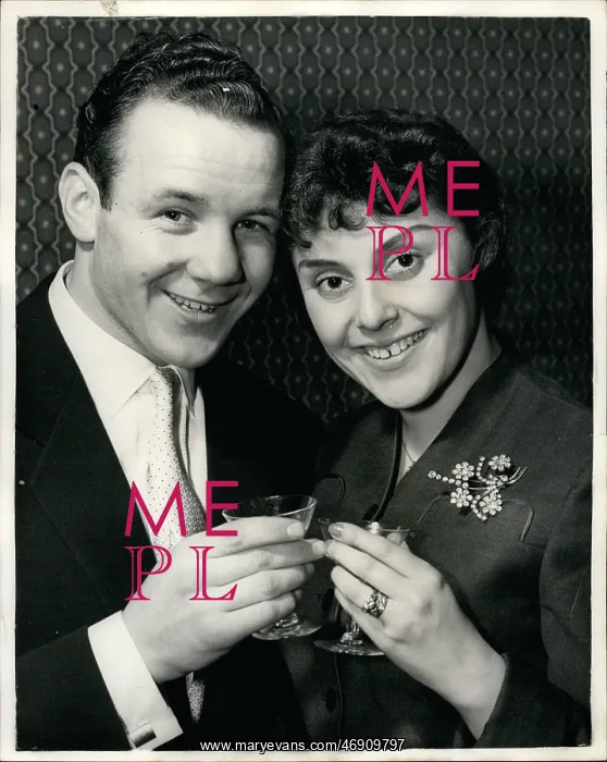 : Boxing. 1956 - Smiling Sammy McCarthy And His Bride.Secret Wedding At East Ham : Boxing. 1956 - Smiling Sammy McCarthy And His Bride.Secret Wedding At East Ham