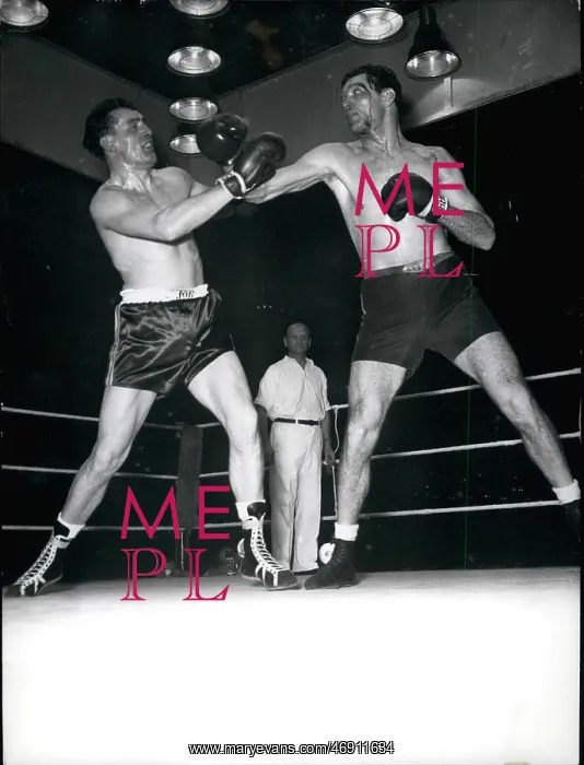 : Boxing. Mar. 03, 1956 - Hans Stretz new German champion in light heavy weight : Boxing. Mar. 03, 1956 - Hans Stretz new German champion in light heavy weight