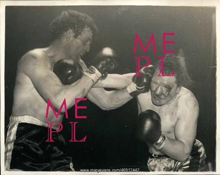 : Boxing. Mar. 03, 1956 - Ron Barton wins fight with Albert Finch : Boxing. Mar. 03, 1956 - Ron Barton wins fight with Albert Finch