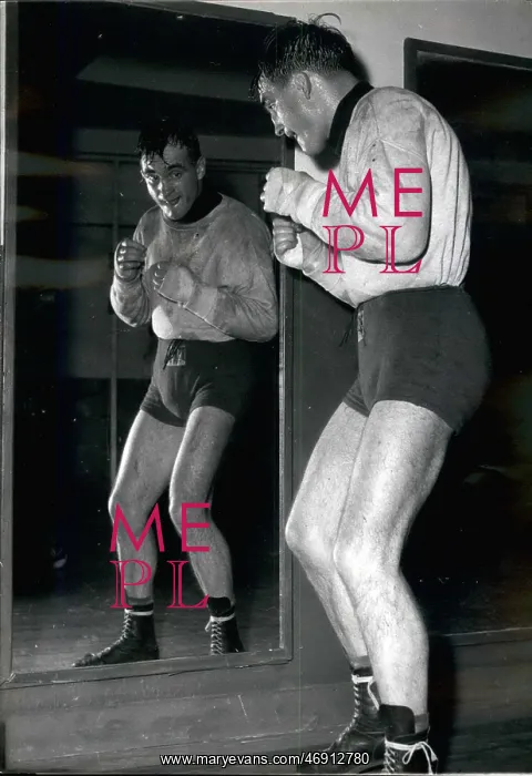 : Boxing. Oct. 10, 1956 - French Boxer Charles Humez is to fight the Italian : Boxing. Oct. 10, 1956 - French Boxer Charles Humez is to fight the Italian