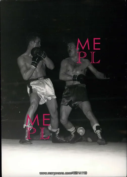 : Boxing. Nov. 25, 1955 - Herbillon Beats Chiocca On Points-Spectators Protest Violently : Boxing. Nov. 25, 1955 - Herbillon Beats Chiocca On Points-Spectators Protest Violently