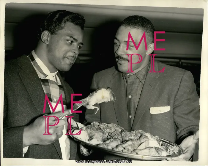 : Boxing. Nov. 11, 1957 - American Boxers at press Luncheon. : Boxing. Nov. 11, 1957 - American Boxers at press Luncheon.