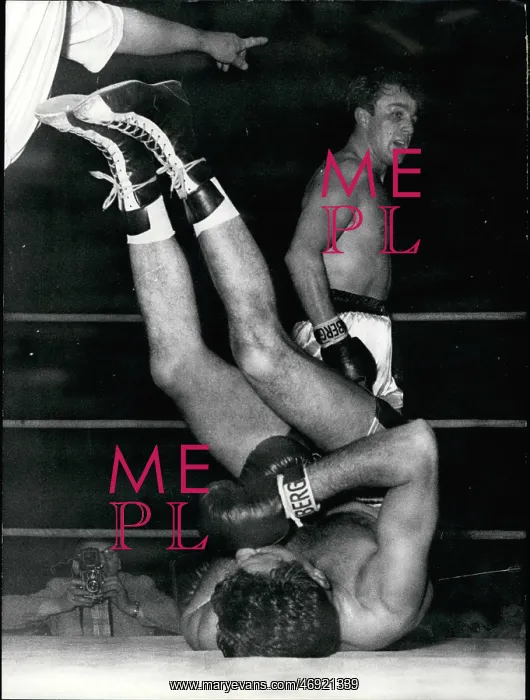  : Boxing. Aug. 08, 1956 - Max Resch, German middleweight fighter knocked