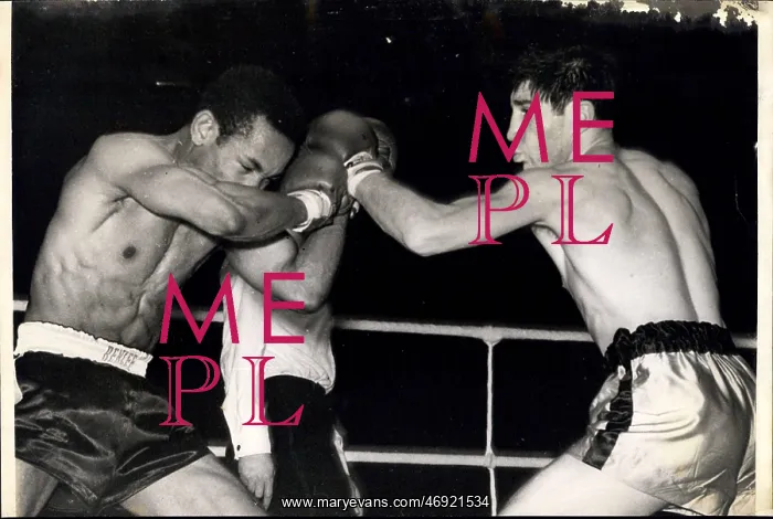: Boxing. Mar. 26, 1958 - Willie Toweel Of South Africa Beats Fernand Nollet : Boxing. Mar. 26, 1958 - Willie Toweel Of South Africa Beats Fernand Nollet