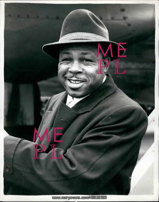 : Boxing. May 05, 1956 - Archie Moore arrives.: The world light-heavyweight champion : Boxing. May 05, 1956 - Archie Moore arrives.: The world light-heavyweight champion
