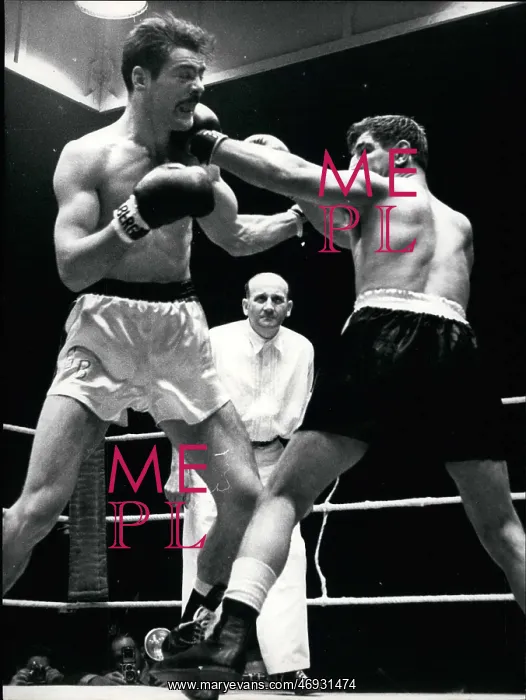 : Boxing. Jun. 06, 1956 - Beaten on point The French middleweight boxer Germinal Ballarin : Boxing. Jun. 06, 1956 - Beaten on point The French middleweight boxer Germinal Ballarin