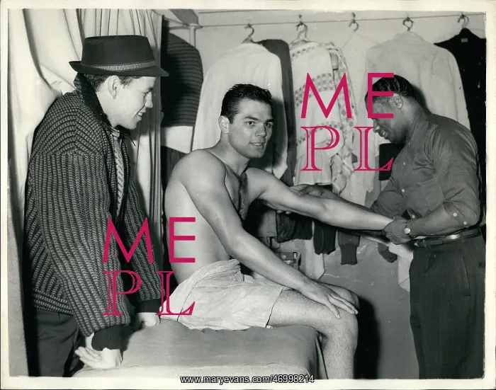 : Boxing. Mar. 03, 1961 - America's Willie Greene Prepares For Contest With Terry Downes : Boxing. Mar. 03, 1961 - America's Willie Greene Prepares For Contest With Terry Downes