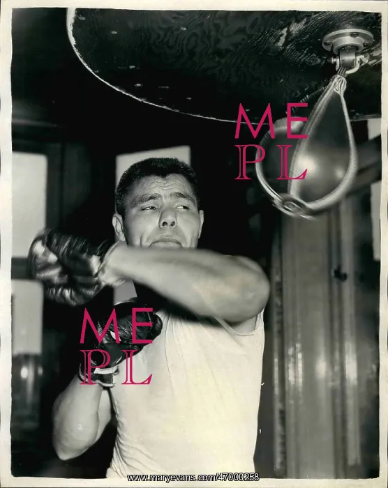 : Boxing. 1961 - Tony Montano trains for contest with Terry Downes : Boxing. 1961 - Tony Montano trains for contest with Terry Downes