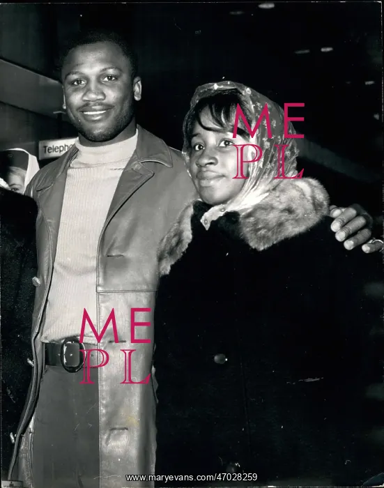: Boxing. 1968 - America's Joe Frazier arrives here by air : Boxing. 1968 - America's Joe Frazier arrives here by air