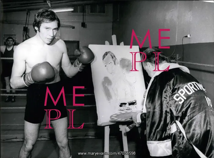 : Boxing. Feb. 24, 1972 - Cesar C is a painter known for his portraits of famous people : Boxing. Feb. 24, 1972 - Cesar C is a painter known for his portraits of famous people