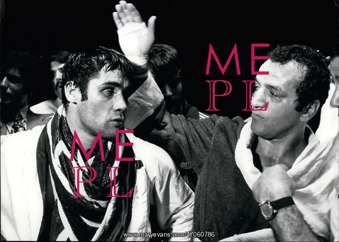: Boxing. Mar. 23, 1971 - Lopopolo (Italy) beat France's champion Menetrey (France) : Boxing. Mar. 23, 1971 - Lopopolo (Italy) beat France's champion Menetrey (France)