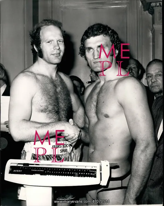 : Boxing. Jan. 01, 1973 - Bunger and Lubbers Weigh-In For Tonight's Fight : Boxing. Jan. 01, 1973 - Bunger and Lubbers Weigh-In For Tonight's Fight