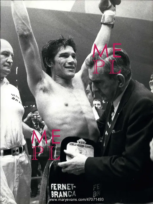  : Boxing. Feb. 10, 1974 - Argentinian boxer Monzon beat Mexican boxer Jose