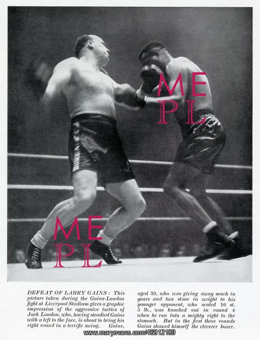 : Boxing - Jack London defeats Larry Gains : Boxing - Jack London defeats Larry Gains