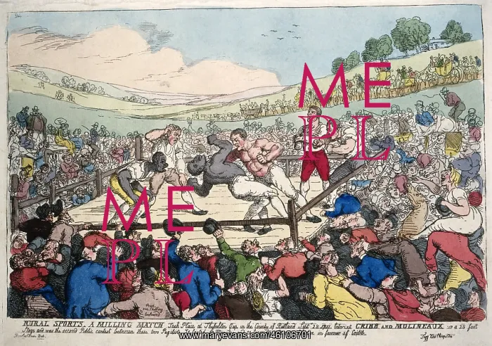: Boxing match between Cribb and Molineaux : Boxing match between Cribb and Molineaux